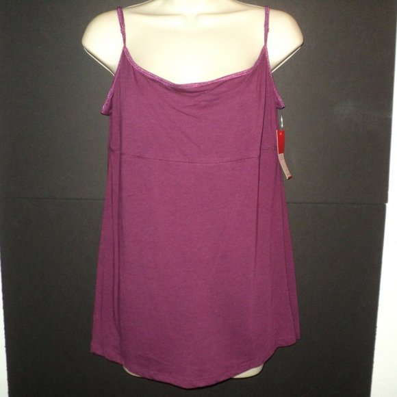 New Ellen Tracy Tank Top XL Lingon Berry Cami - Picture 1 of 7
